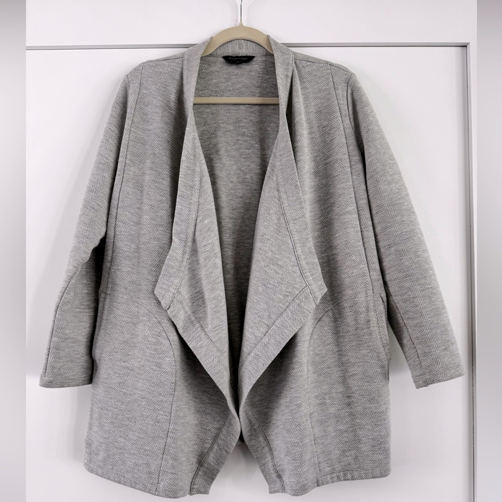 Banana Republic Light Gray Women's Open Front Cardigan with pockets, Small